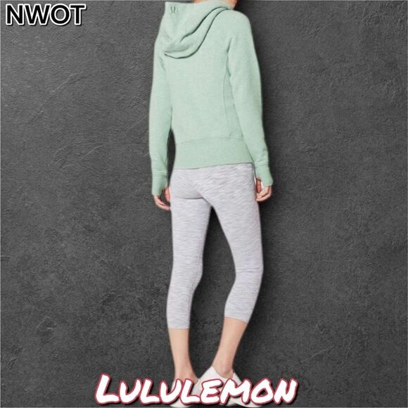 NWOT Lululemon Scuba Hoodie Light Cotton Fleece Heathered River Mist - 4 - Picture 2 of 10